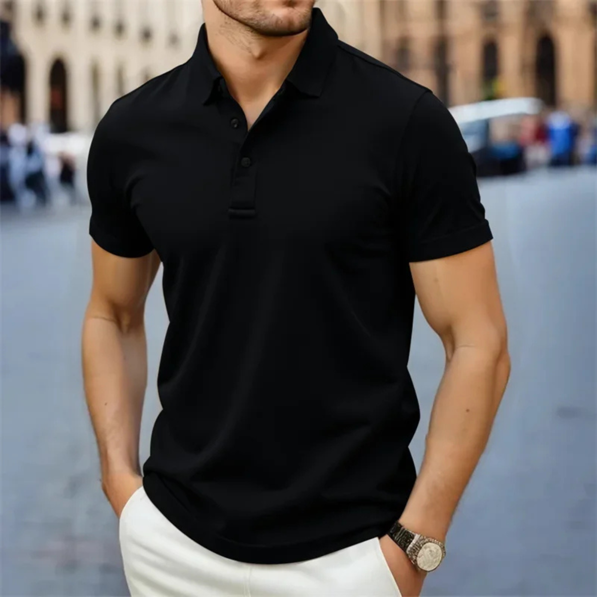 The Pesaro Men’s Classic Short Sleeve Polo Shirt
