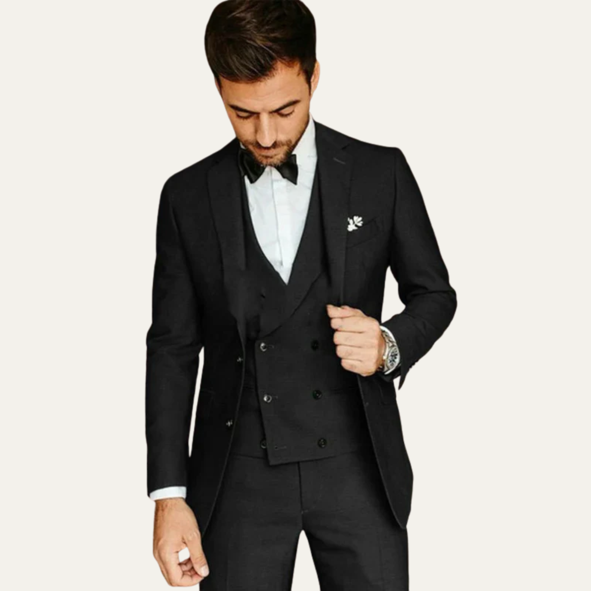 The Remington Men’s 3 Piece Slim Fit Tuxedo Suit Set – Formal Wedding & Business Suit