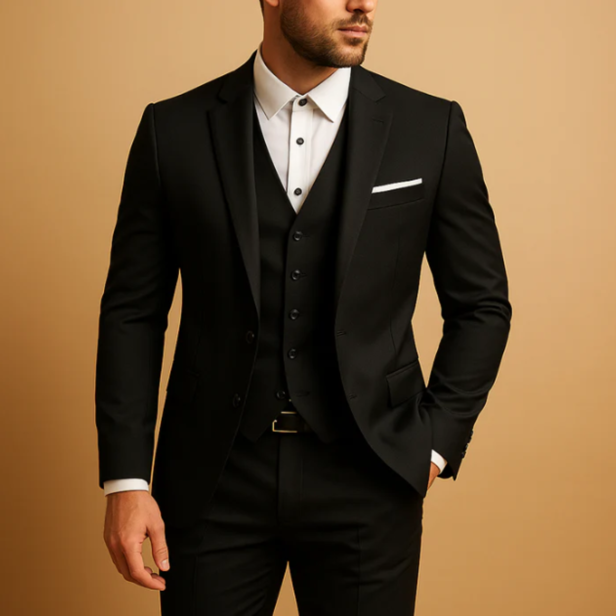 The Bristol Men’s 3 Piece Slim Fit Suit – Blazer, Waistcoat & Pants