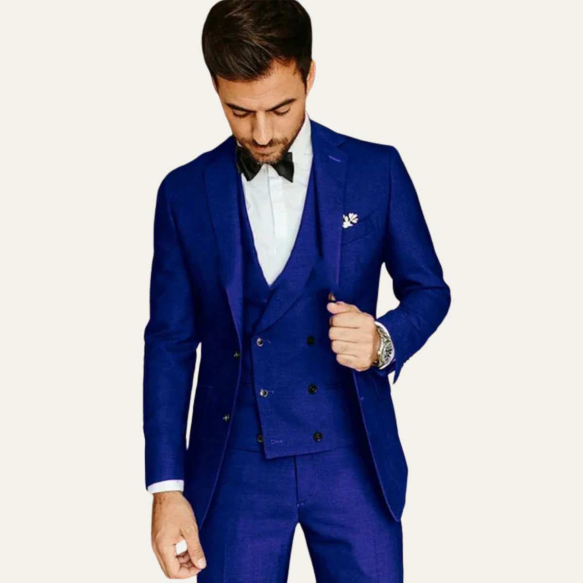 The Remington Men’s 3 Piece Slim Fit Tuxedo Suit Set – Formal Wedding & Business Suit