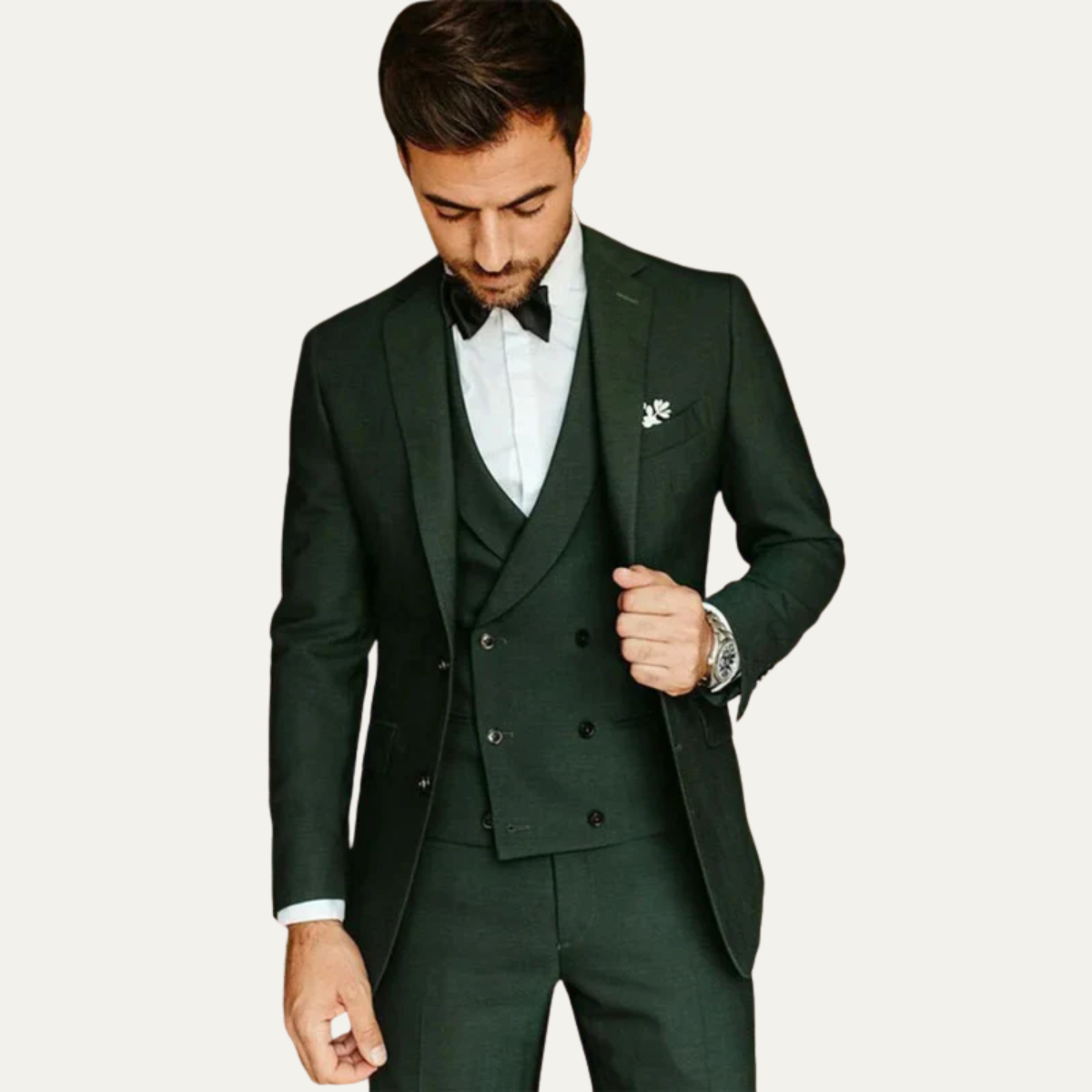 The Remington Men’s 3 Piece Slim Fit Tuxedo Suit Set – Formal Wedding & Business Suit