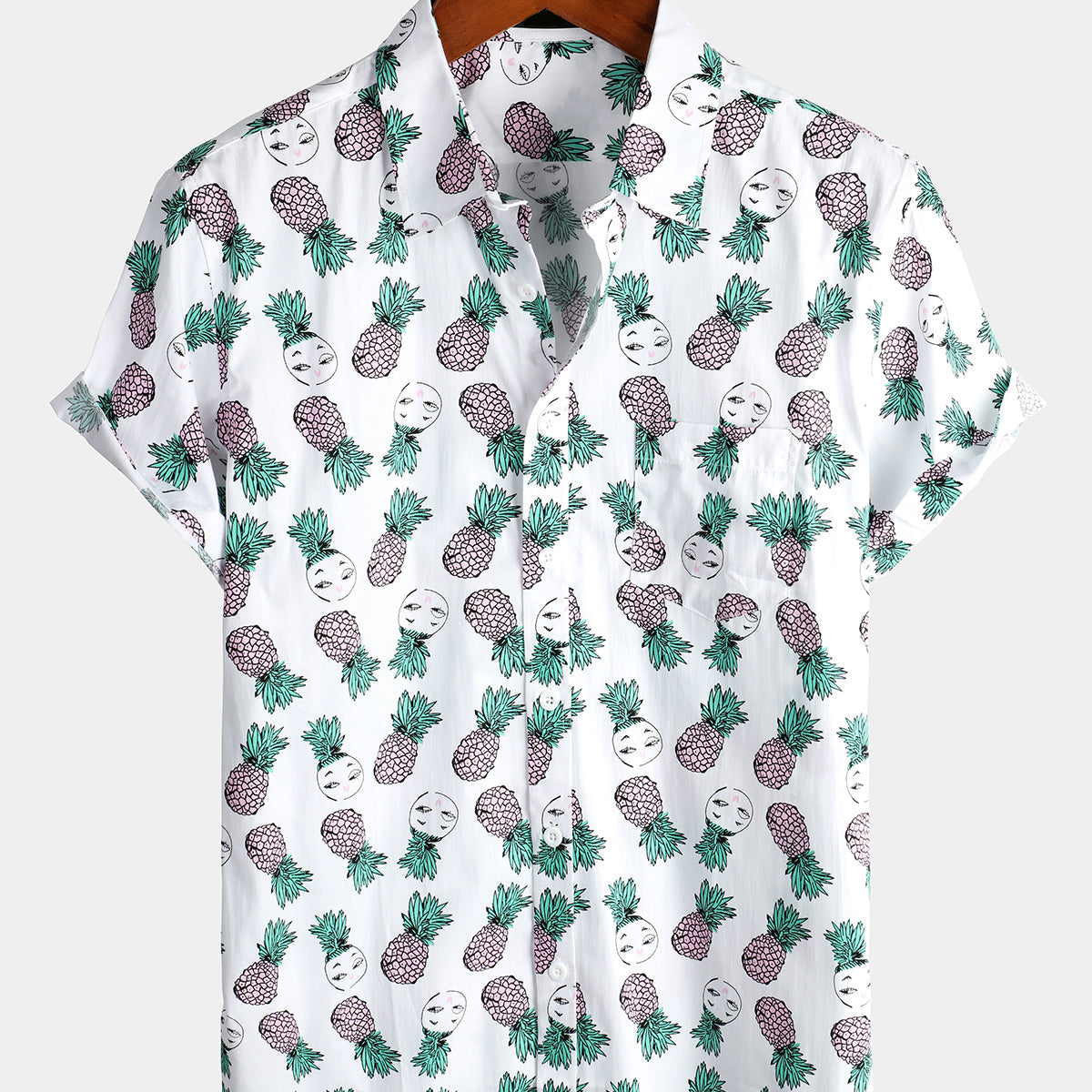 Men's Pure Cotton Hawaiian Holiday Style Print Shirt