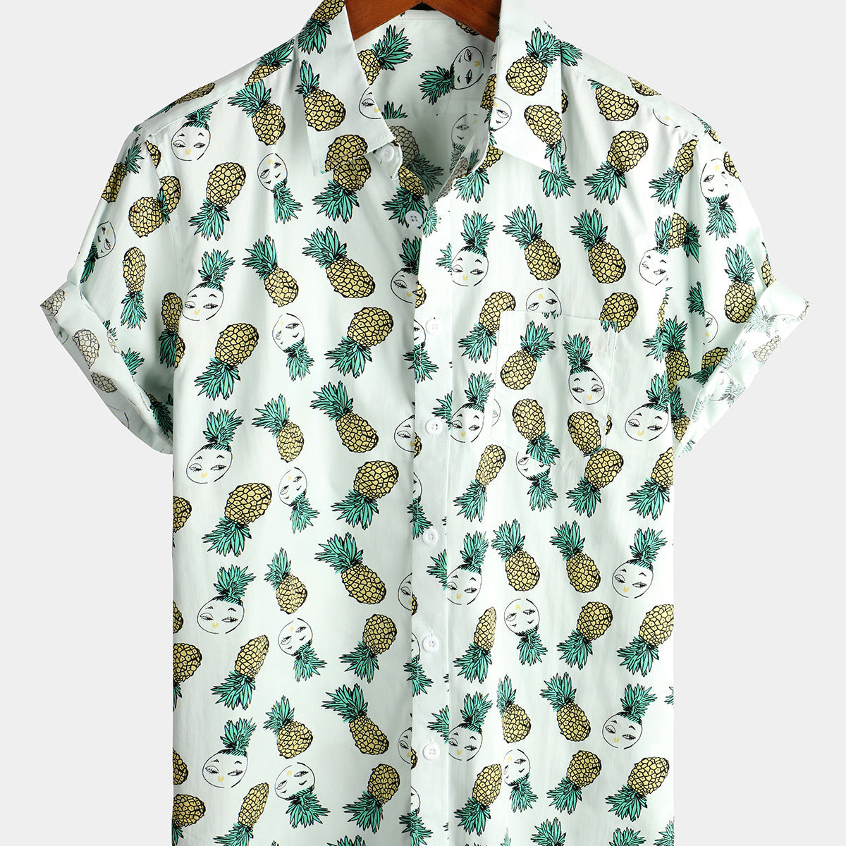 Men's Pure Cotton Hawaiian Holiday Style Print Shirt