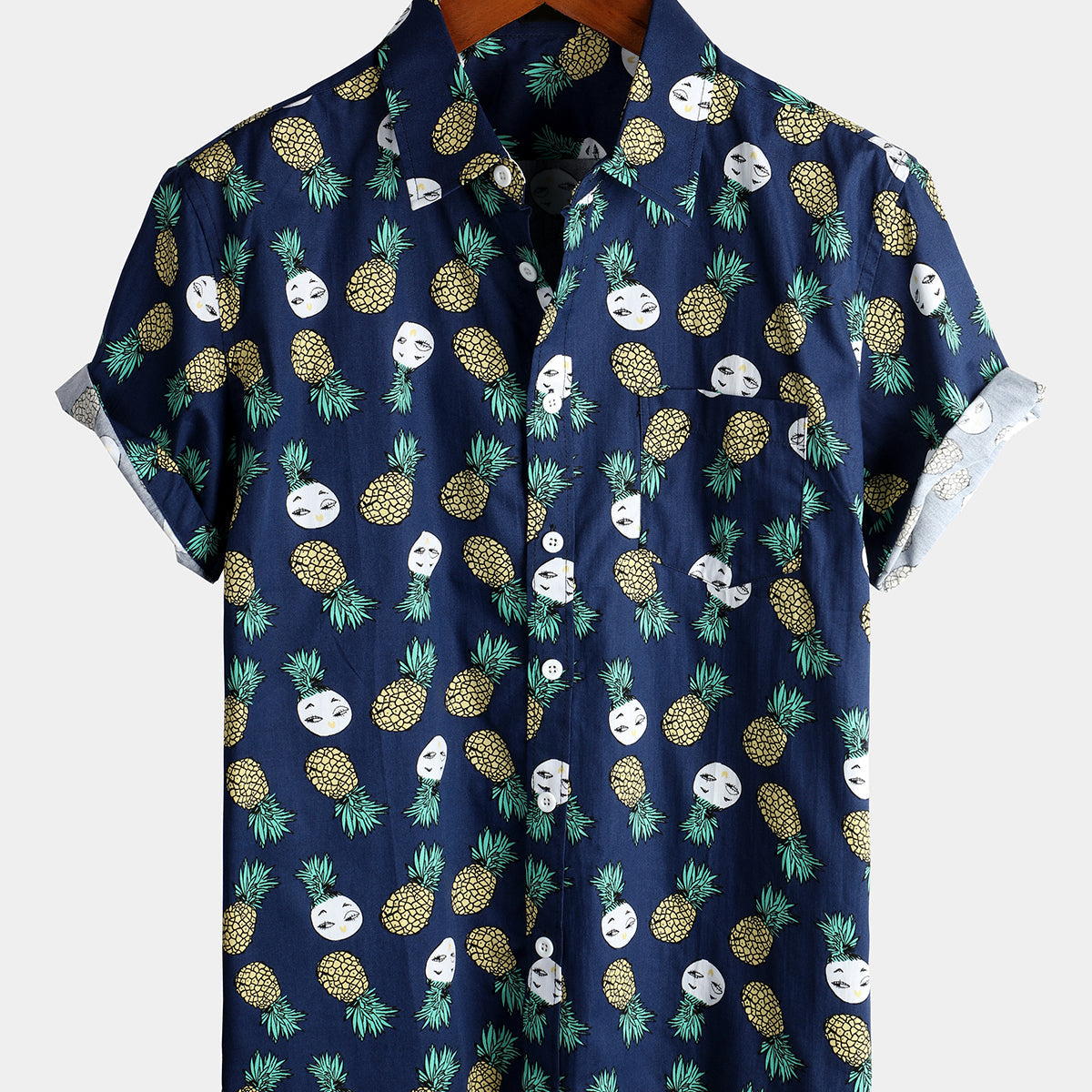 Men's Pure Cotton Hawaiian Holiday Style Print Shirt