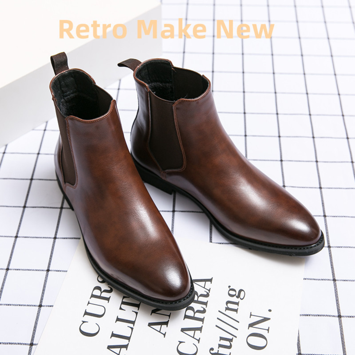 The Brookfall Men’s Elegant Leather Chelsea Dress Boots