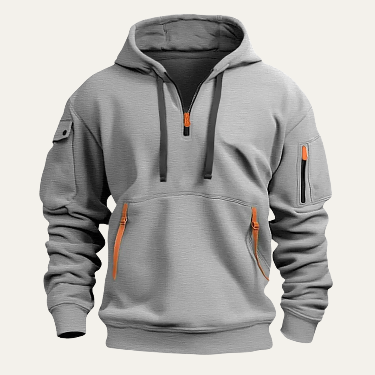 The Oakshire Men’s Tactical Durable Multi Pocket Hoodie Jacket