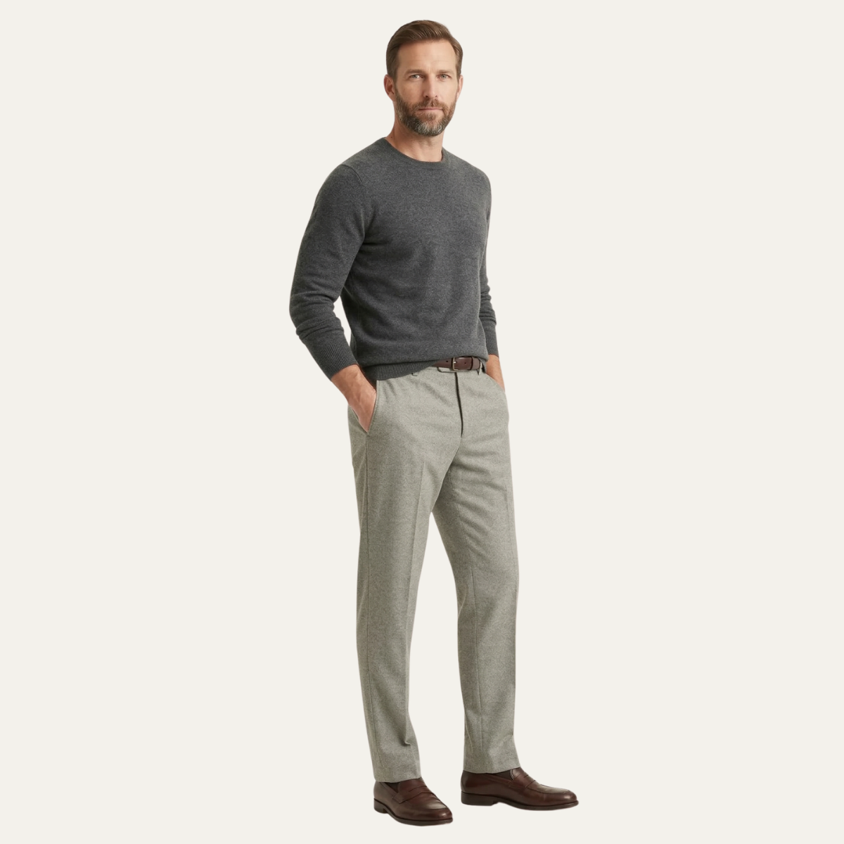 The Moltrasio Men’s Casual Office Wool Blend Business Pants