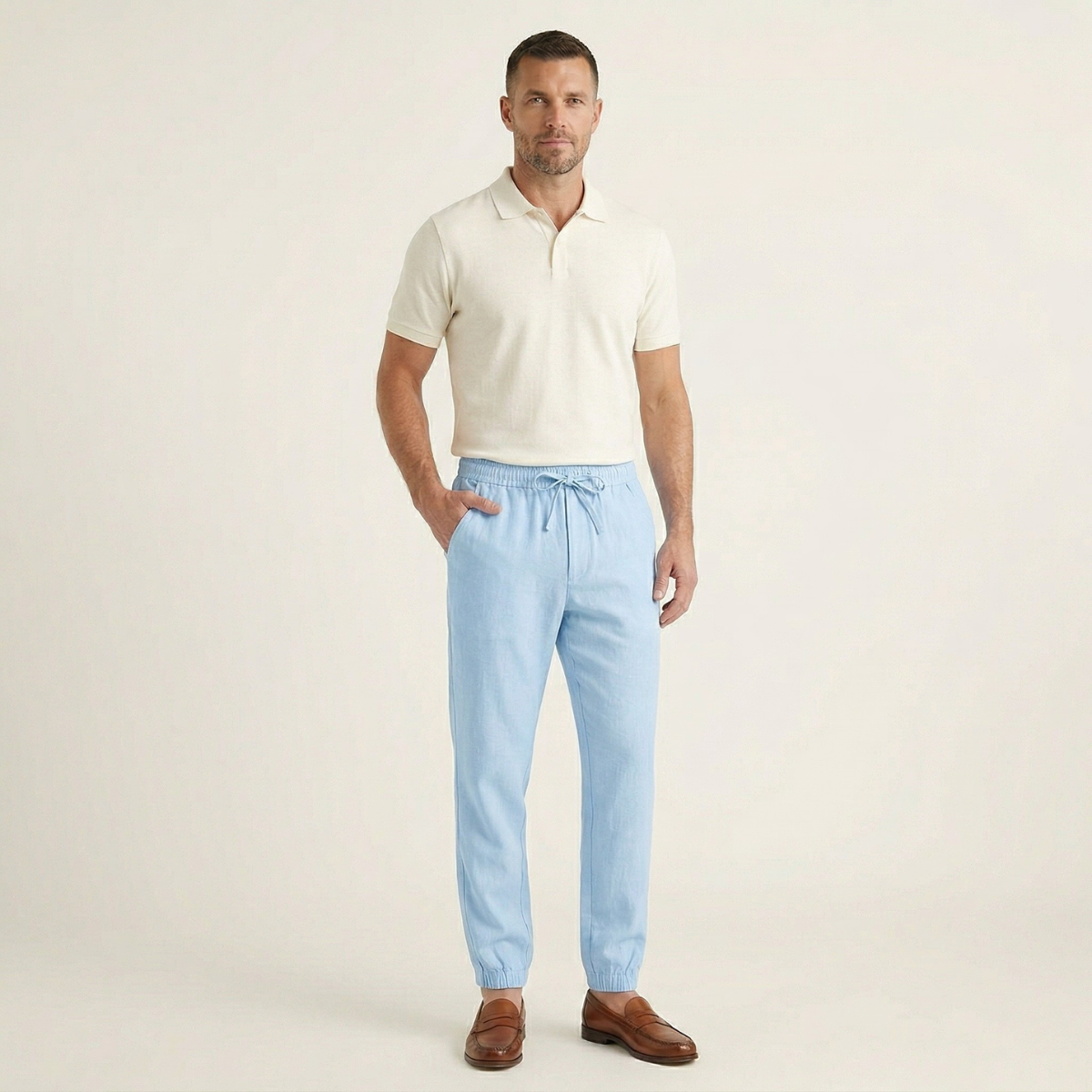 The Palermo Linen Jogger – Lightweight Summer Pants for Men