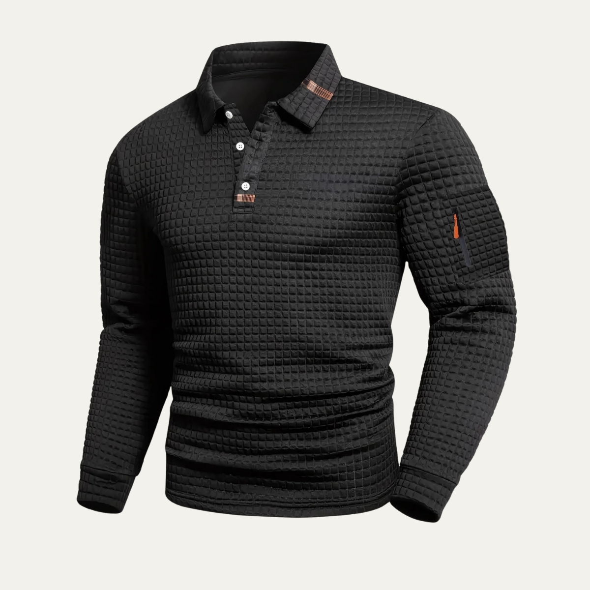 The Benevento Men’s Quick Dry Long Sleeve Golf Polo Shirt