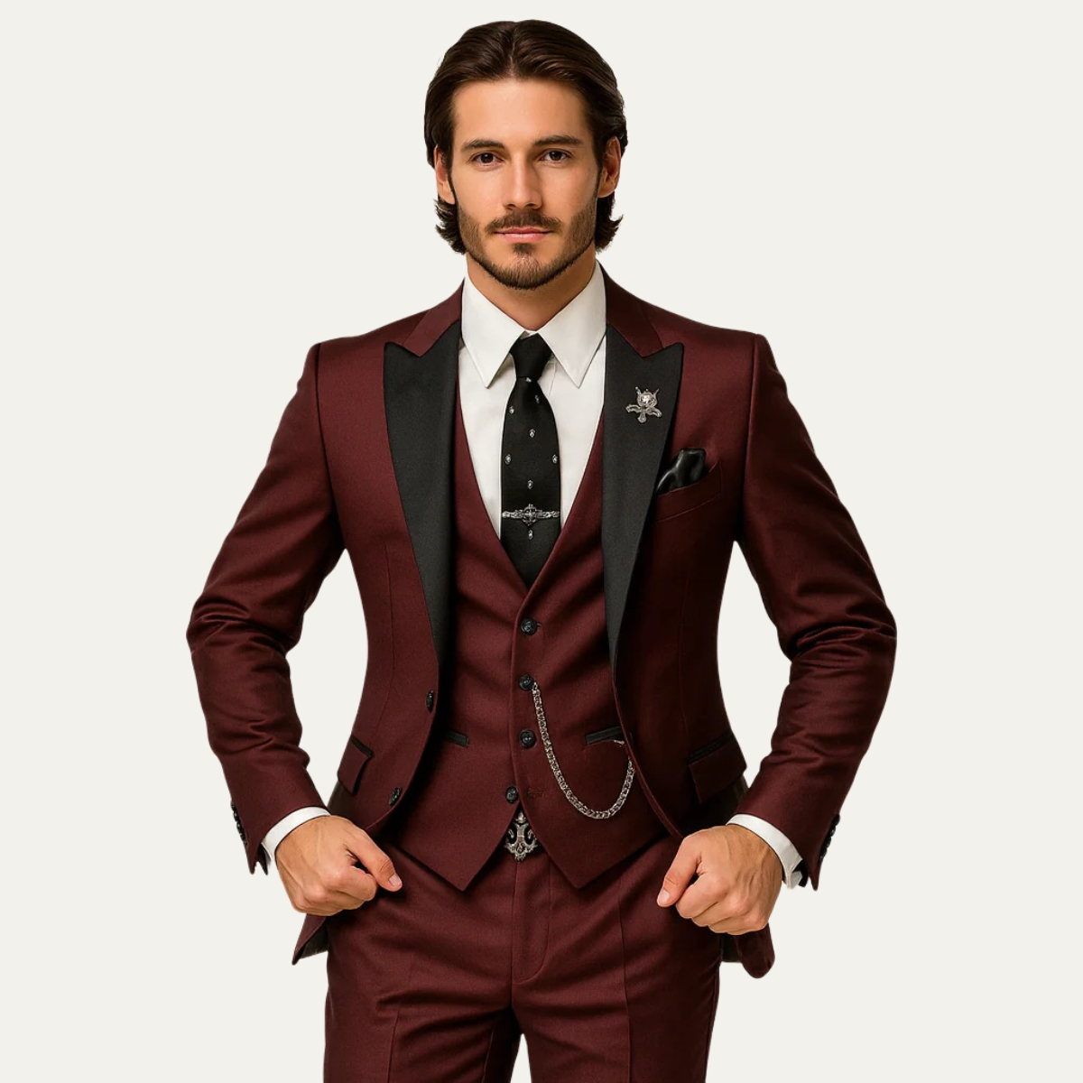 The Senigallia Men’s 3 Piece Suit Set – Blazer, Waistcoat & Pants
