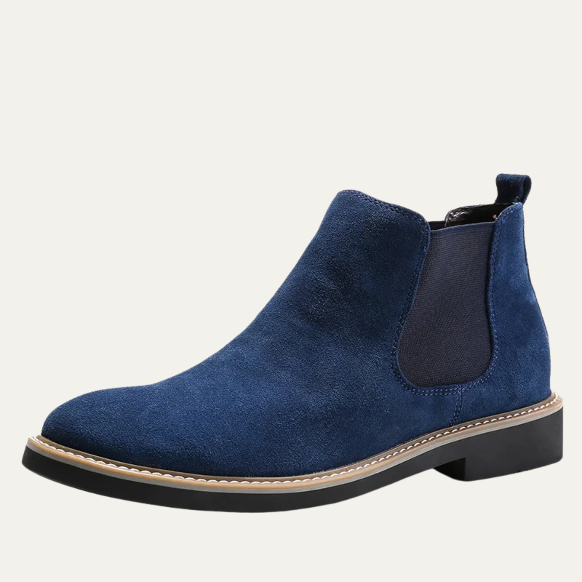 The Prosecco Men’s Trendy Slip On Suede Chelsea Biker Boots