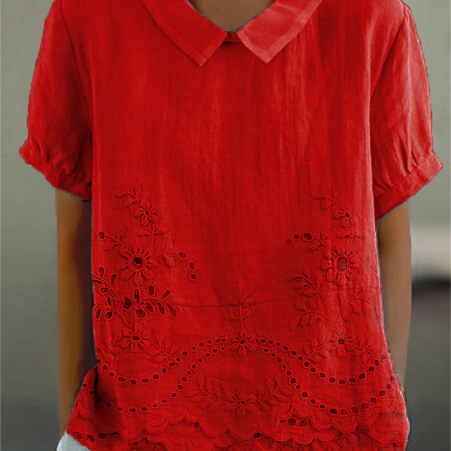 Lily | Floral Embroidered Shirt
