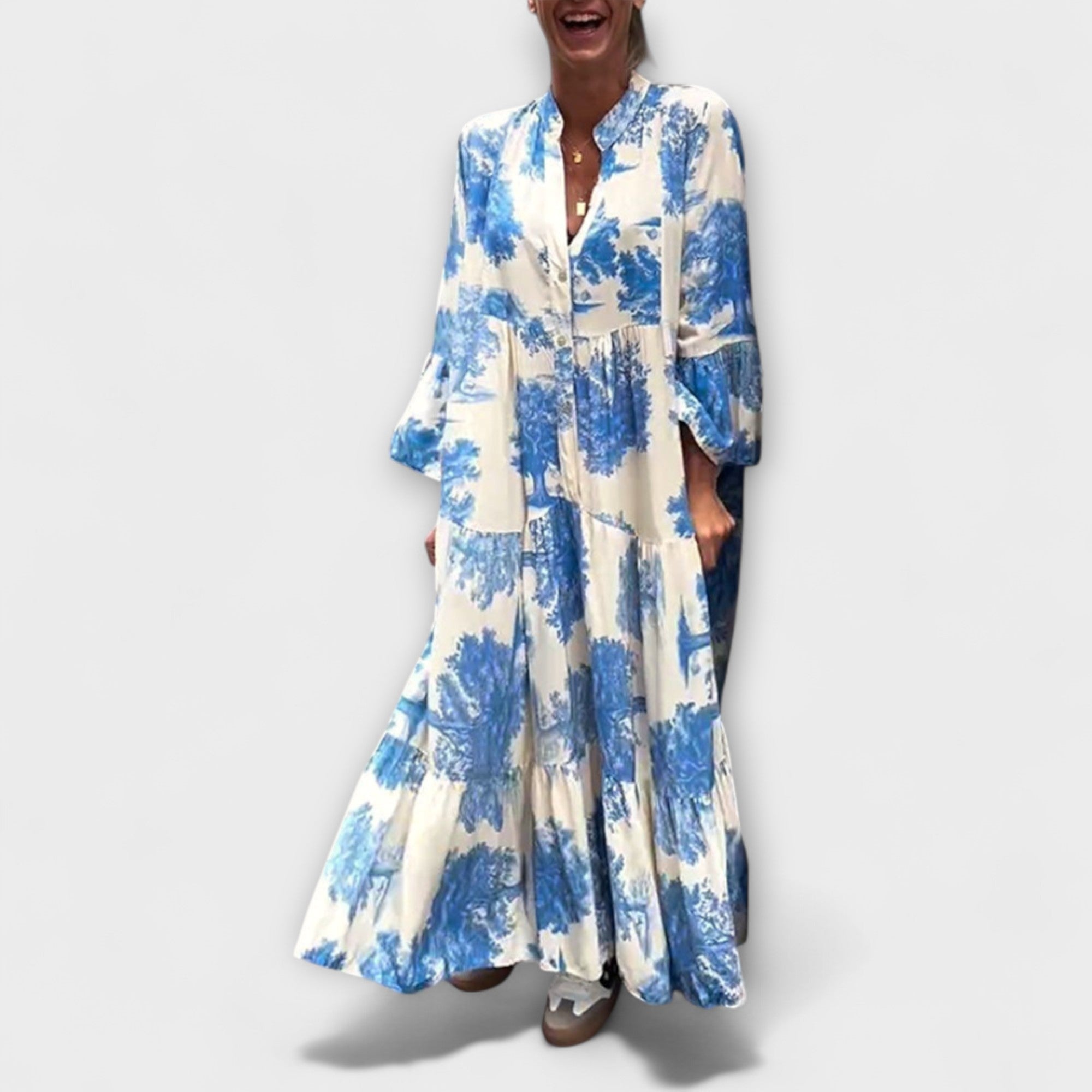 Nerina - Chic Floral Maxi Dress for Special Occasions