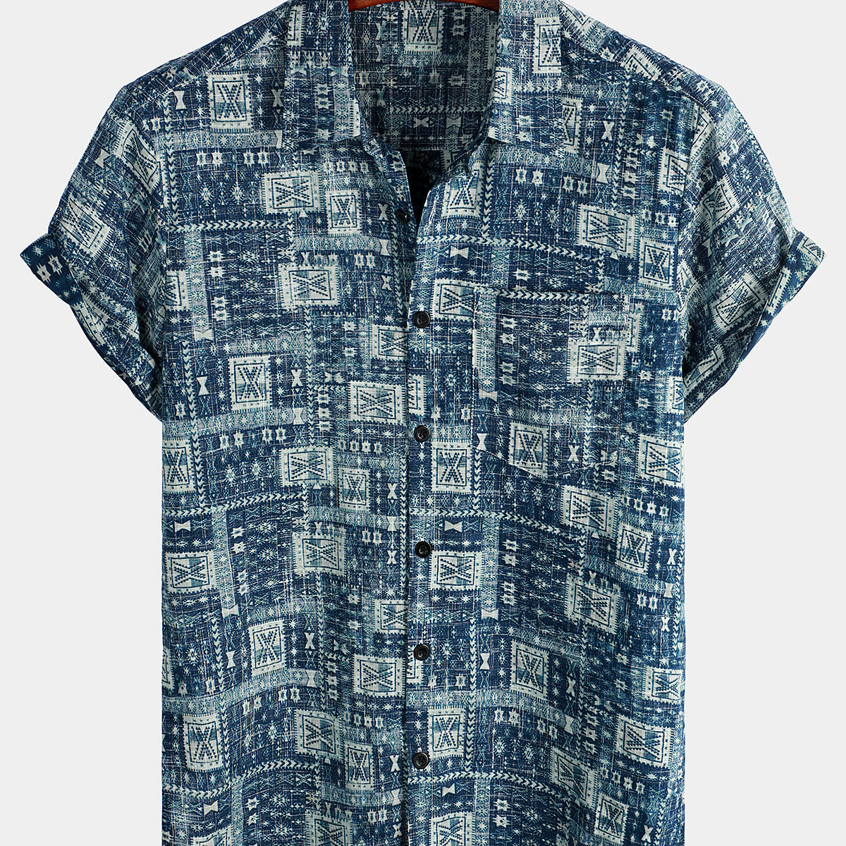 Men's Short-Sleeve Printed Hawaiian Shirt