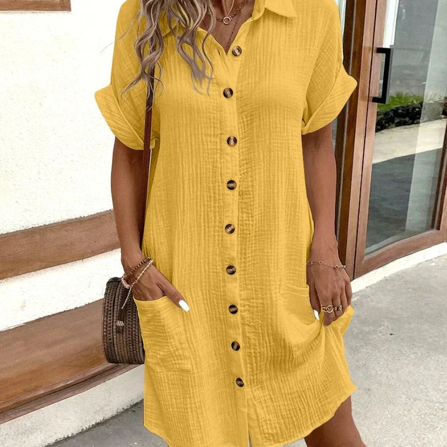 Serenity Cotton Mini Dress for Everyday Wear