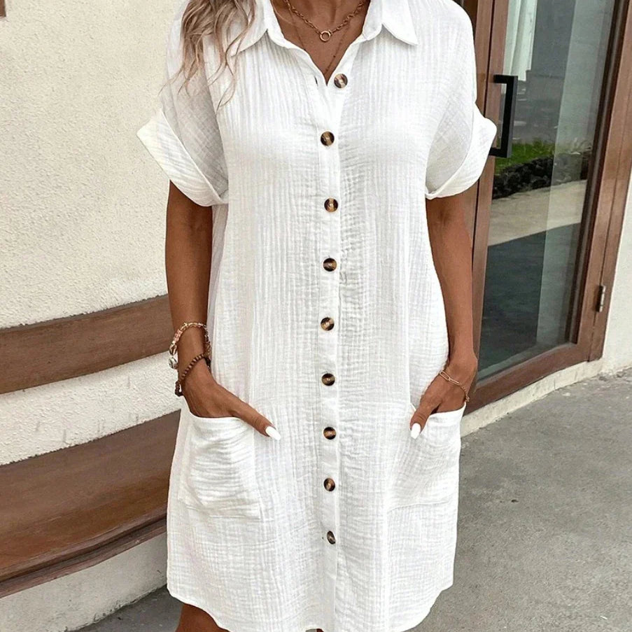 Serenity Cotton Mini Dress for Everyday Wear