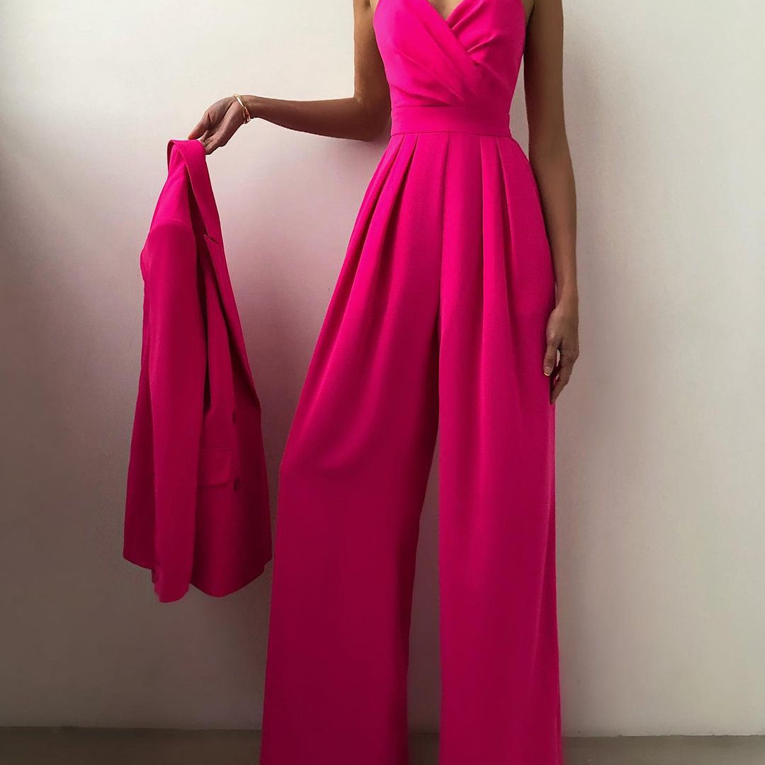 Chic Women's Strappy Wide Leg Jumpsuit for Any Occasion