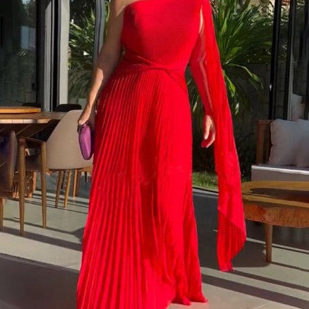 Wedding Guest Off-Shoulder Maxi Dress