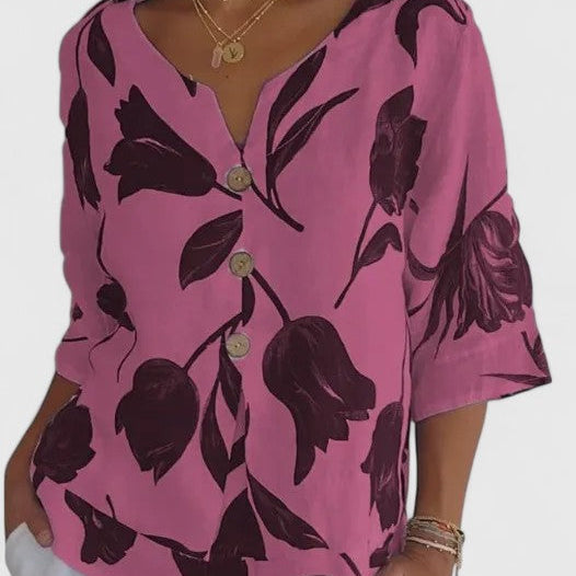 Isabel | Elegant Floral Print Blouse