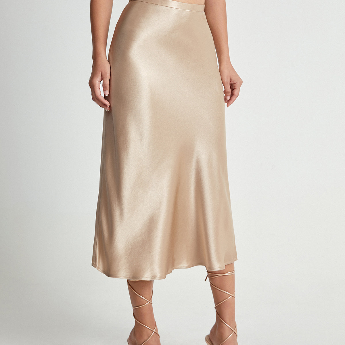 Chic High Waist Midi Skirt for Summer Wear