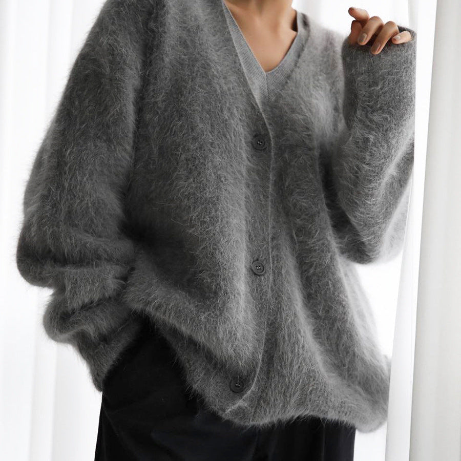 Women’s Cozy Knitted V-Neck Cardigan – Ideal for Everyday Wear