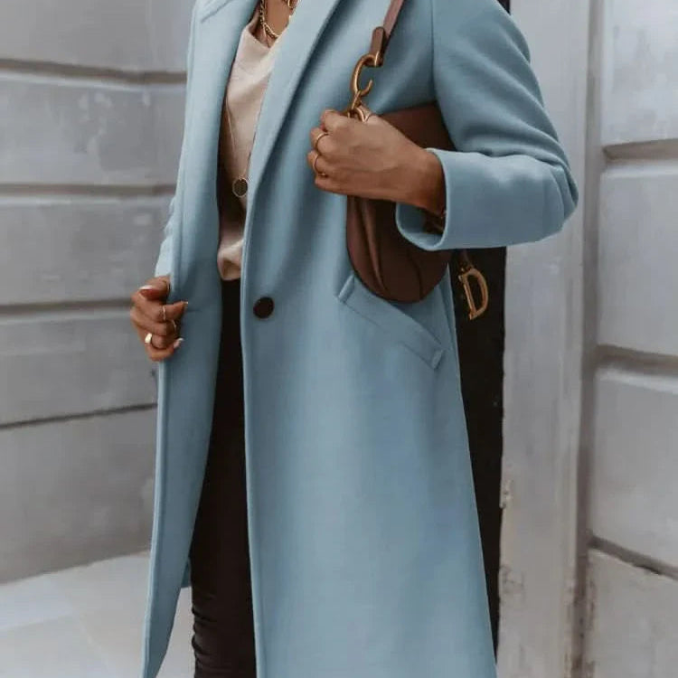 Chic Women's Long Overcoat for Stylish Layering