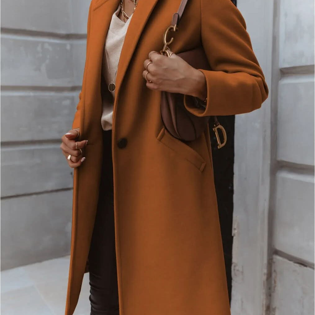 Chic Women's Long Overcoat for Stylish Layering