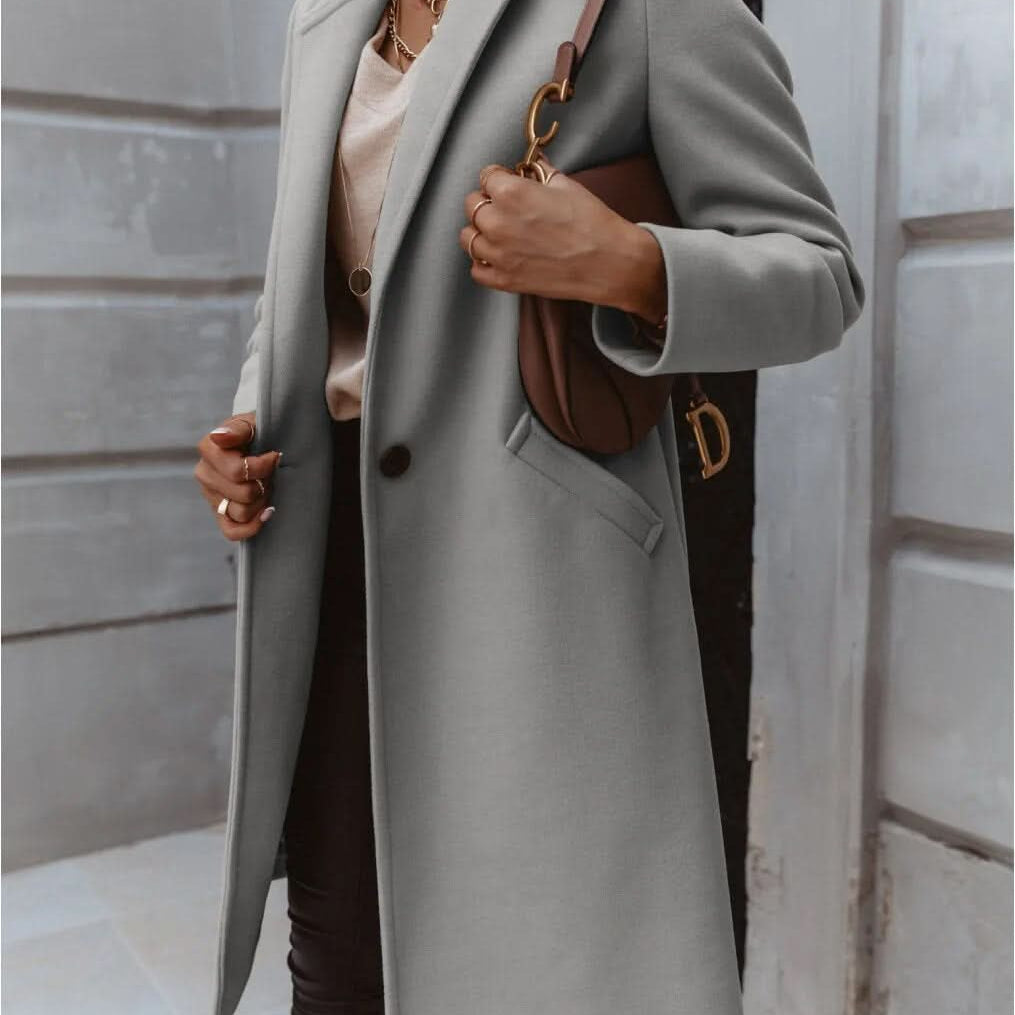 Chic Women's Long Overcoat for Stylish Layering