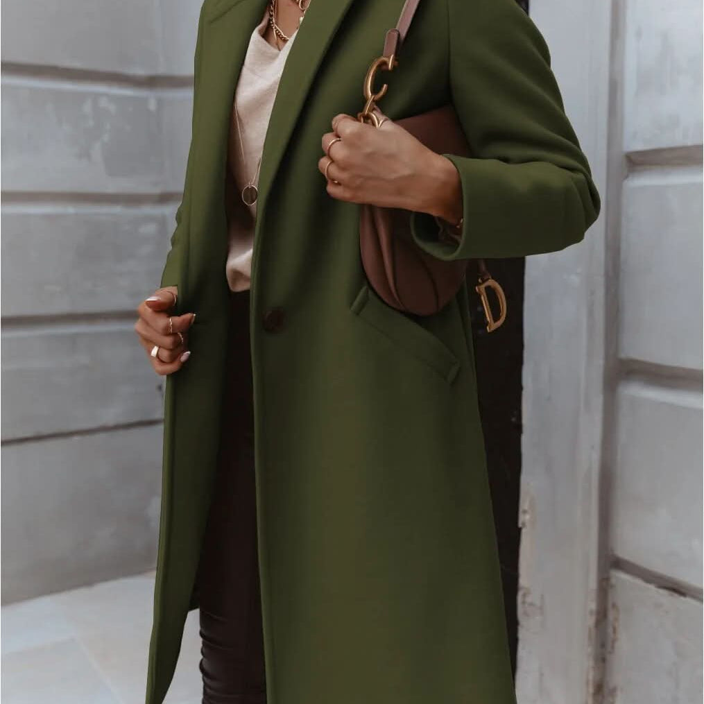 Chic Women's Long Overcoat for Stylish Layering