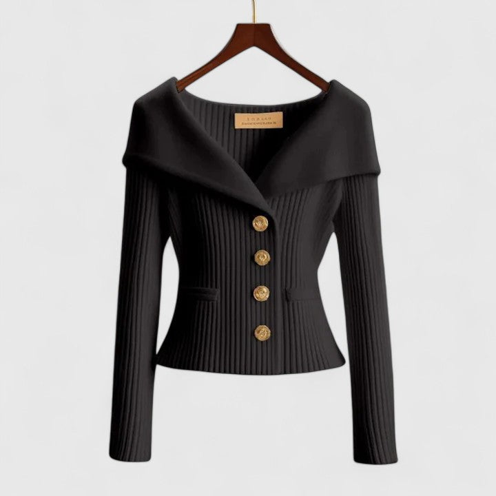 Women's Off-Shoulder Knit Sweater for Chic Events