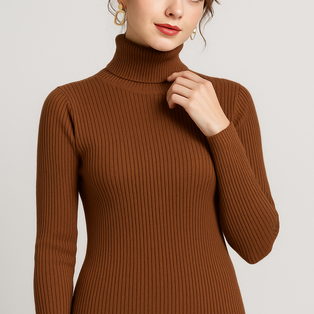 Chic Ribbed Turtleneck Sweater for Every Occasion