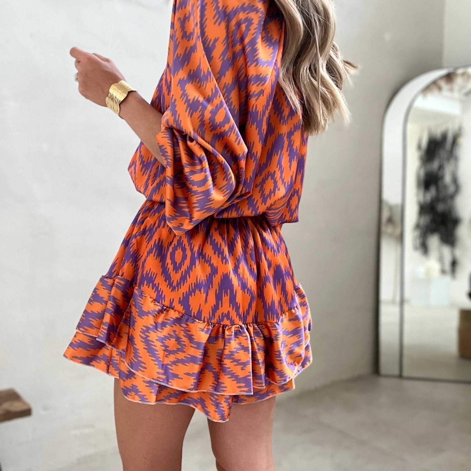 Eleanor - Flowy Ruffle Mini Dress for Every Occasion