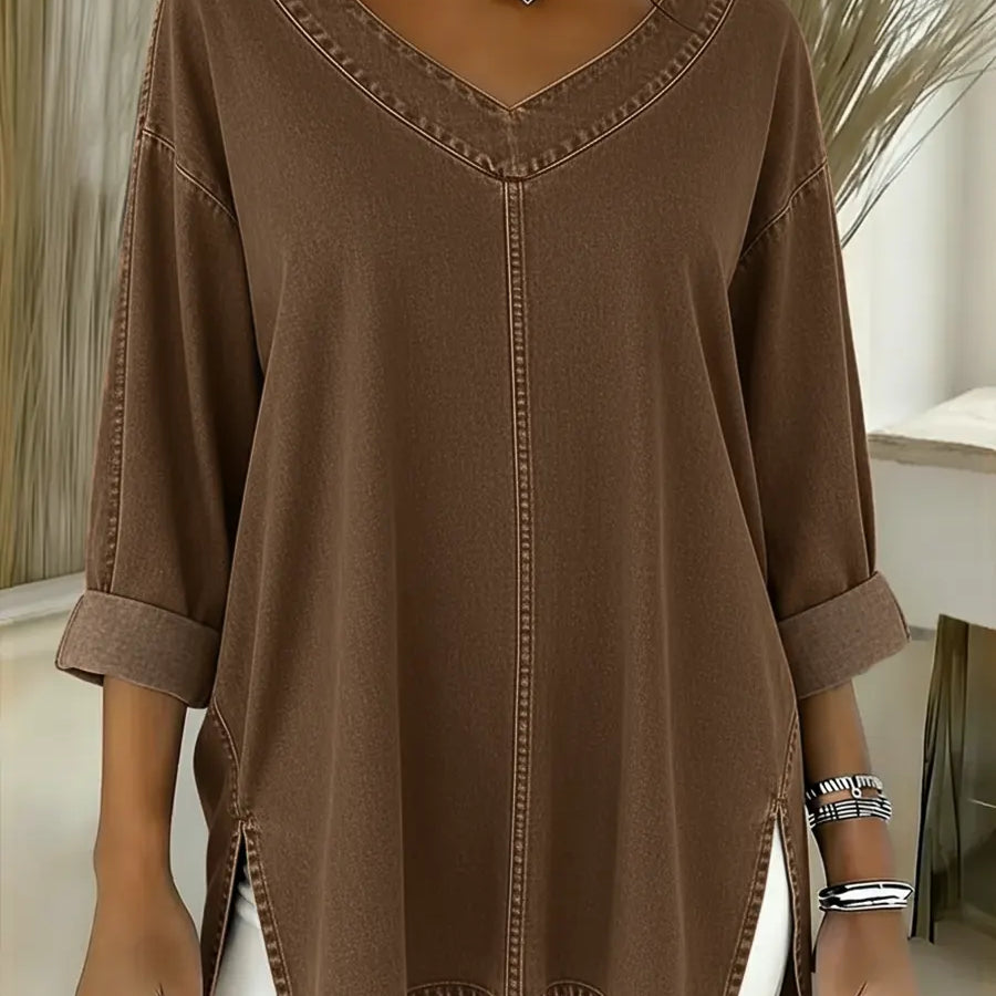 JESSICA | RELAXED V-NECK TOP
