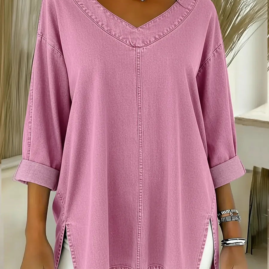 JESSICA | RELAXED V-NECK TOP