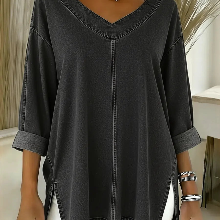 JESSICA | RELAXED V-NECK TOP