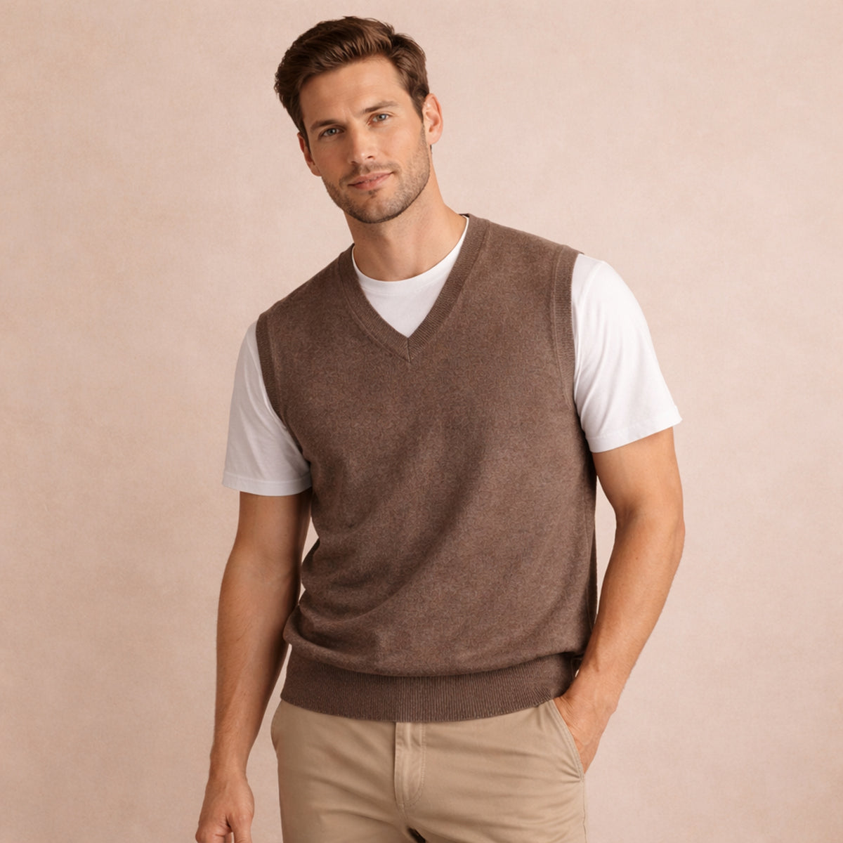 The Riverdale Men’s V Neck Sleeveless Knit Vest for Layered Look